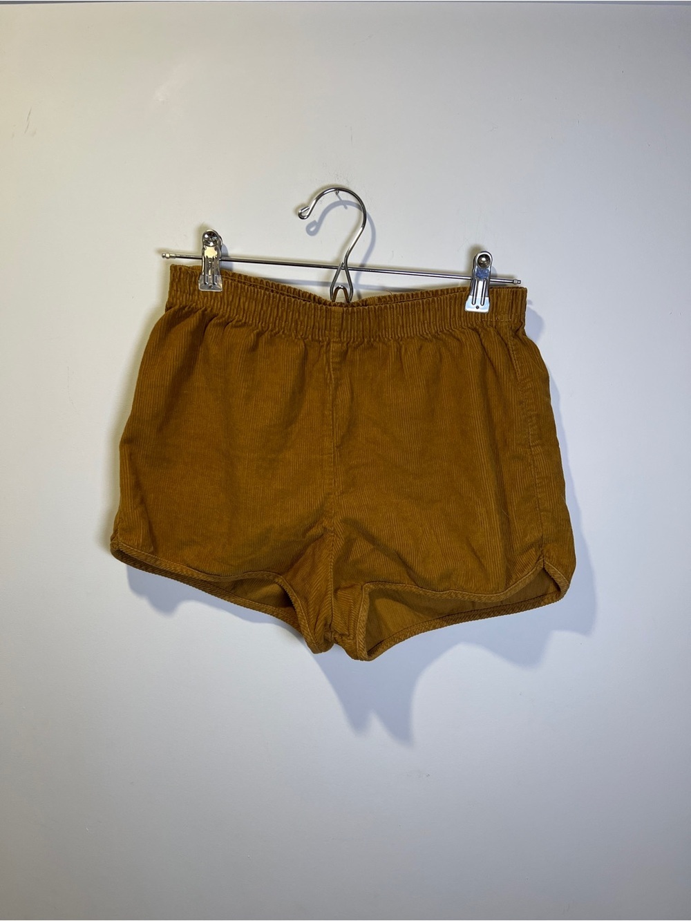American Apparel Mustard Corduroy Athletic Shorts Women size S